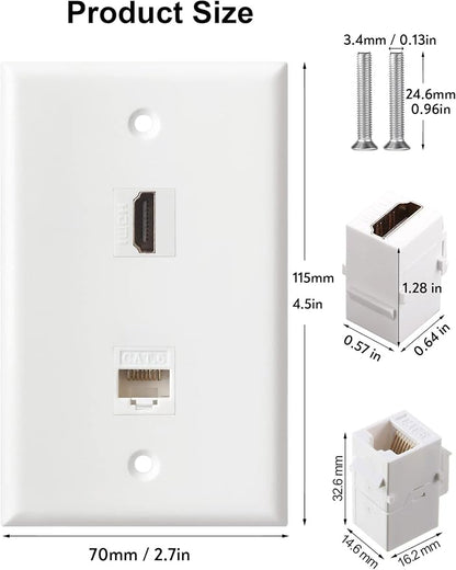HDMI Ethernet Wall Plate - Image 4
