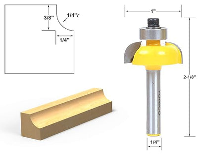 YONICO Cove Router Bits Edge Forming 1/4-Inch Radius 1/4-Inch Shank 13152q - Image 2