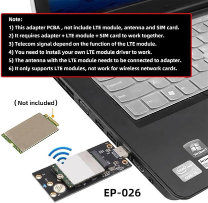 Xiwai M.2 Key-B NGFF WWAN to USB 3.0 Riser Card Adapter w SIM Slot - Image 5