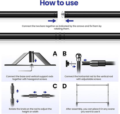 Jiang&Rong 10x8ft Photo Backdrop Stand Kit - Image 4