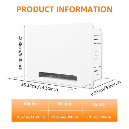 in Wall TV Media Box 9 Inch, Recessed TV Outlet Network Enclosure, Recessed - Image 2
