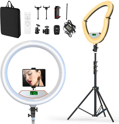 22" Large Ring Light with Stand, Foldable LED Big Ring Light Tripod - Image 8