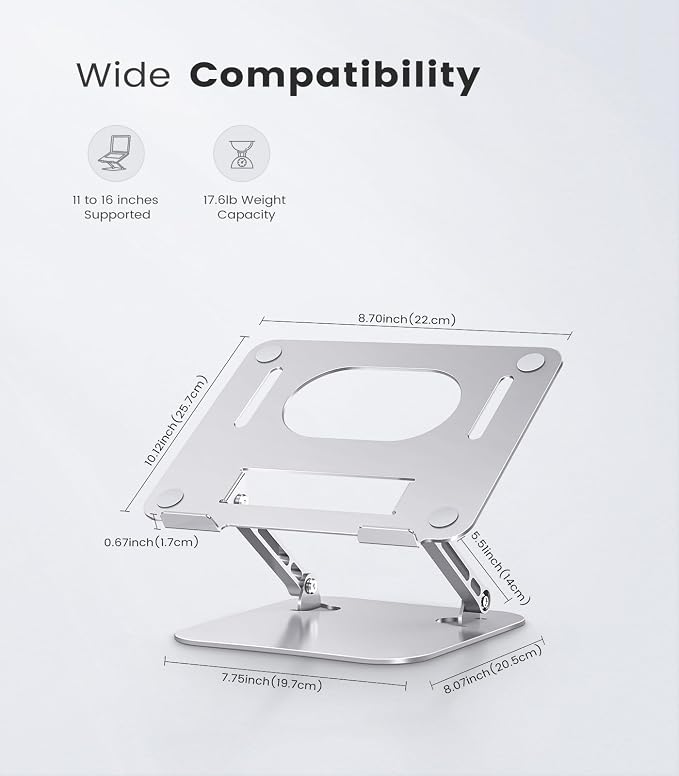 Laptop Stand Adjustable Computer Stand Sturdy Aluminum Laptop Stand - Image 6