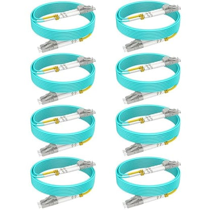 OM3 Multimode LC to LC Fiber Patch Cable 3ft/1m-8PACK, MM Fiber Optic Patch by RamboCables