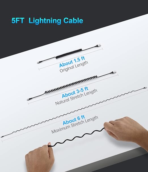 iPhone Charger Cable for Car, Retractable Charging Cord Compatible - Image 5
