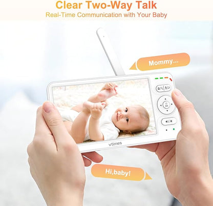 VTimes Baby Monitor with Camera and Audio, Baby Monitor No WiFi Night Vision - Image 7