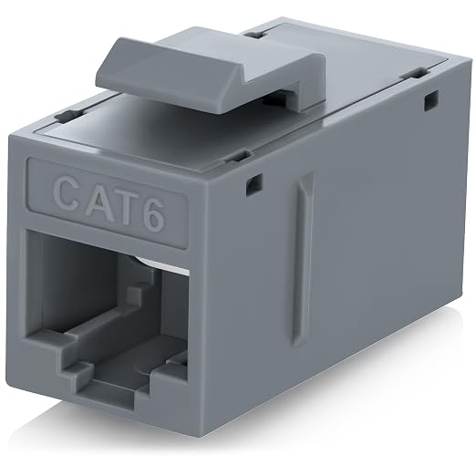 Everest RJ45 CAT6 Keystone Coupler in Gray by EverestMediaSolutions