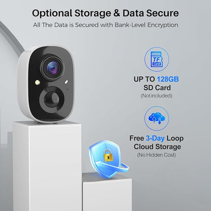 MaxiViz Security Cameras Wireless Outdoor, Battery Powered Cameras - Image 7