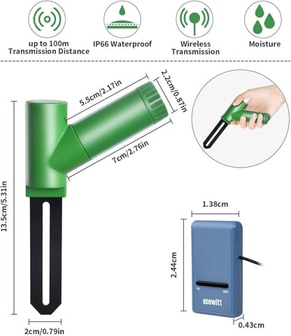 Ecowitt GW1106 Soil Moisture Meter Kit, Includes GW1100 Wi-Fi Gateway and WH51 - Image 2