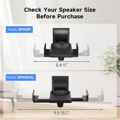 suptek Large Dual Side Clamping Bookshelf Speaker Wall Mounting Bracket - Image 2