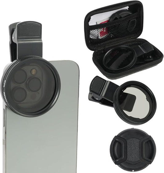 52mm CPL Filter for Phone Camera Clip Kit, Universal Phone Polarizing Filter by Unknown
