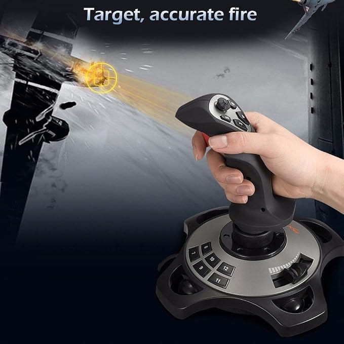 PC Joystick, USB Gaming Flight Simulator Game Controller - Image 4