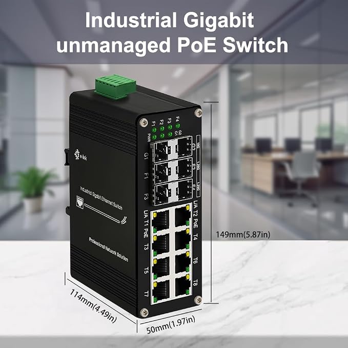 Industrial 8 Port Gigabit Ethernet Plus PoE Switch - Image 6