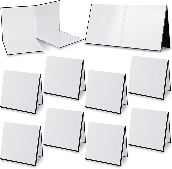 Zhanmai 4 Pcs Folding Blank Game Board, Blank Quad Fold Dry Erase Battle by Zhanmai