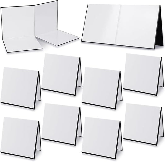 Zhanmai 4 Pcs Folding Blank Game Board, Blank Quad Fold Dry Erase Battle by Zhanmai