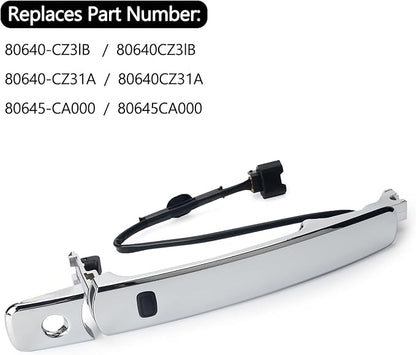 Exterior Chrome Door Handle Front Left Driver Side, - Image 2