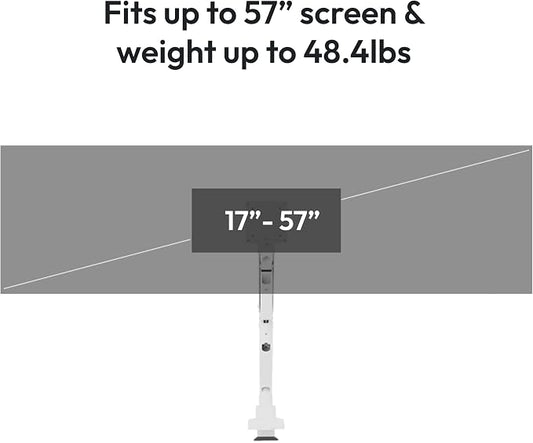 Pixio PS2S Titan White Ultrawide Mega Heavy-Duty Premium Single Monitor Arm - Image 2