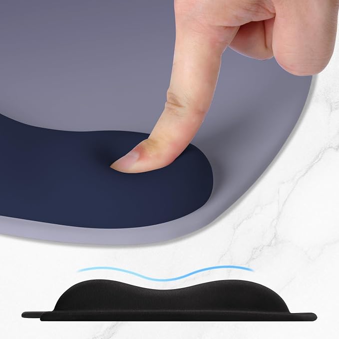 ITNRSIIET Ergonomic Mouse Pad, Cushioned Gel Wrist Rest, Non-Slip Base - Image 4