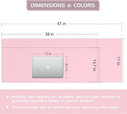 Aothia Leather Desk Pad Protector, Office Desk Mat, Large Mouse Pad, Laptop - Image 3