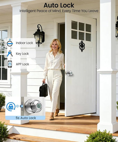 Fingerprint Door Lock, Smart Fingerprint Door Knob - Image 4
