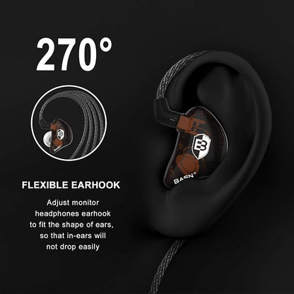 BASN Bsinger PRO in-Ear Monitors Hybrid Dynamic Dual Drivers Two Detachable - Image 4