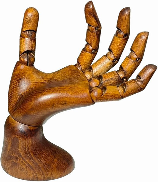 Wooden Hand, Wooden Mannequin, Antique Finish Wood Hand, Hand Model by Unknown