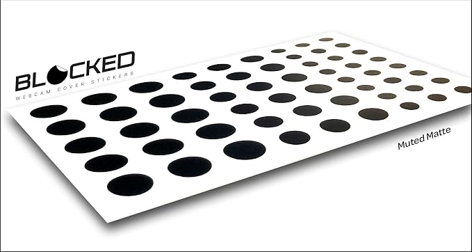 BLOCKED Stackable Webcam/Camera Vinyl Covers | 57 Low-Tack Restickable Webcam - Image 2