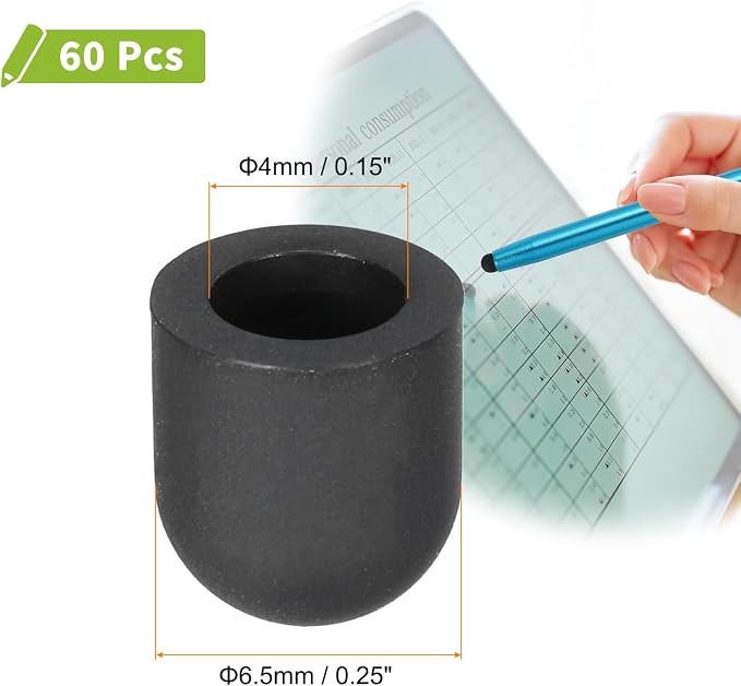 MECCANIXITY 60Pcs Replacement Stylus Pen Tips 6.5mm Conductive Capacitive Touch - Image 2