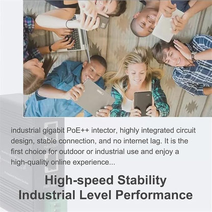 Industrial PoE++ Gigabit Injector 12-48VDC Input - Image 7
