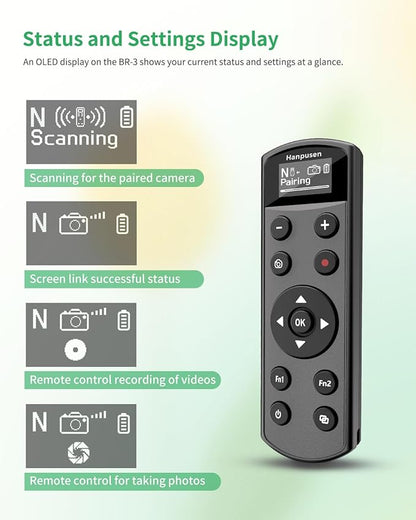 for Nikon Camera Remote Control, Hanpusen Rechargeable Wireless Shutter Release - Image 2