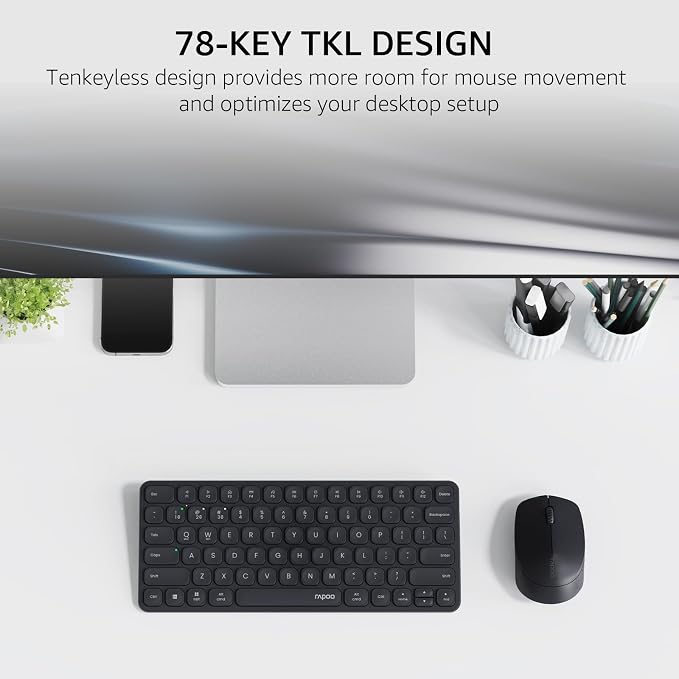Rapoo 9010M Multi-Device Keyboard and Mouse Combo, 2.4GHz/Bluetooth 5.0/4.0 - Image 3