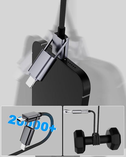2Pack 4 in 1 USB C Cable Fast Charging PD 65W 27W Multi Charger Cord - Image 2