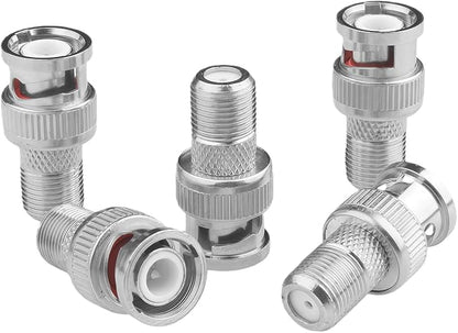 F to BNC Connector 59 Pcs BNC Male Plug to F Female Jack Coax Adapter 75 Ohm - Image 6