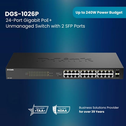 D-Link 24-Port Gigabit PoE+ Unmanaged Switch - Image 15