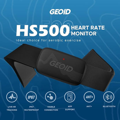 GEOID HS500 Heart Rate Monitor, Heart Rate Sensor Chest Strap, Protocol - Image 2