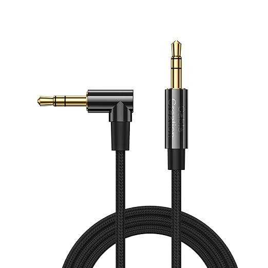 CableCreation 3.5mm Audio Cable 3FT/0.9M, 3.5mm Right Angle Male to Male by CableCreation