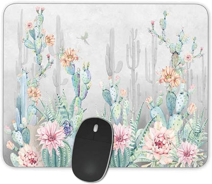 Gaming Mouse Pad， Beautiful Cactus Flower Rectangle Mouse Pad Size by Qien+BaiSei