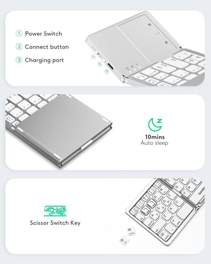 Samsers Multi-Device Foldable Bluetooth Keyboard - Image 6