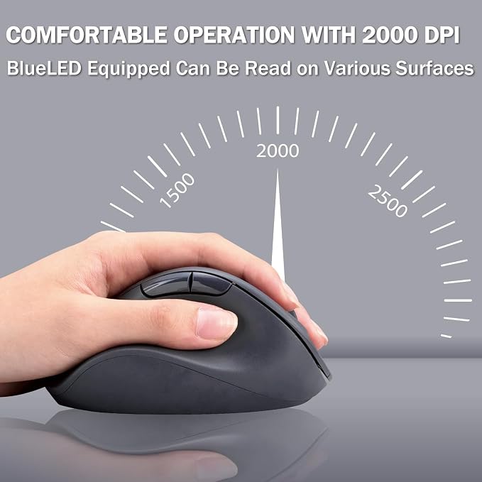 ELECOM Left Hand Wireless Ergonomic Mouse, 2.4GHz - Image 7