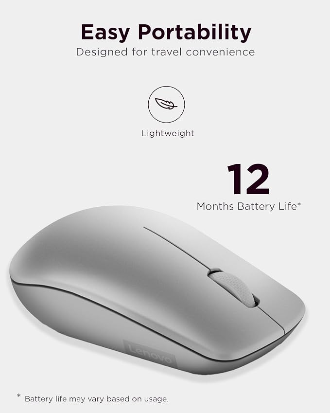 Lenovo 530 Full Size Wireless Computer Mouse - Image 5
