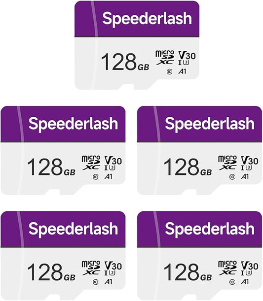 Micro SDXC Memory Card 128GB 5 Pack, Speederlash Camera Plus TF Card by Speederlash