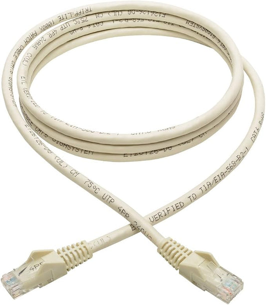 Tripp Lite Cat6 Gigabit Ethernet Snagless Molded Patch Cable UTP White RJ45 - Image 2
