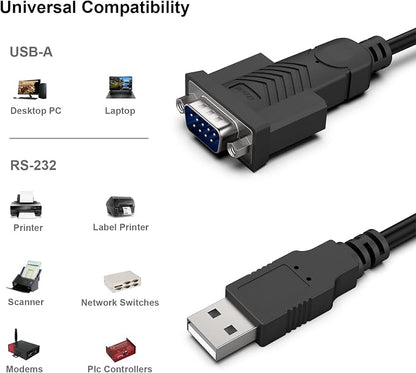 BENFEI USB to Serial Adapter, 6 Feet USB to RS-232 Male DB9 Serial Cable - Image 3