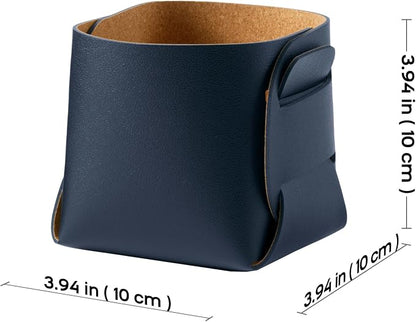 HOMIEAZICOZI 2-Pack Cork Leather Desk Accessories Storage - Image 3