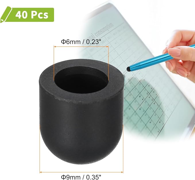 MECCANIXITY 40Pcs Replacement Stylus Pen Tips 9mm Conductive Capacitive Touch - Image 2