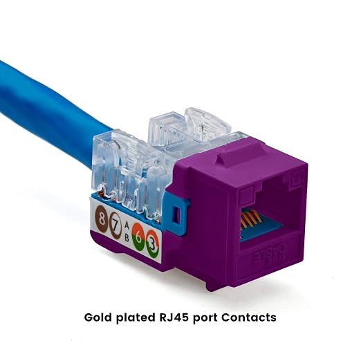 trueCABLE Cat6A Keystone Jack, Unshielded, 90 Degree Punch-Down, UL Listed - Image 6
