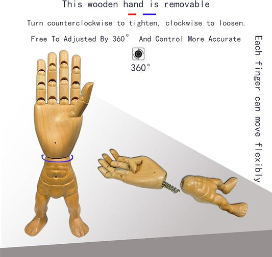 Hand Model, Wood Hand for Nails, Drawing Wooden Hand, Wooden Mannequin - Image 2