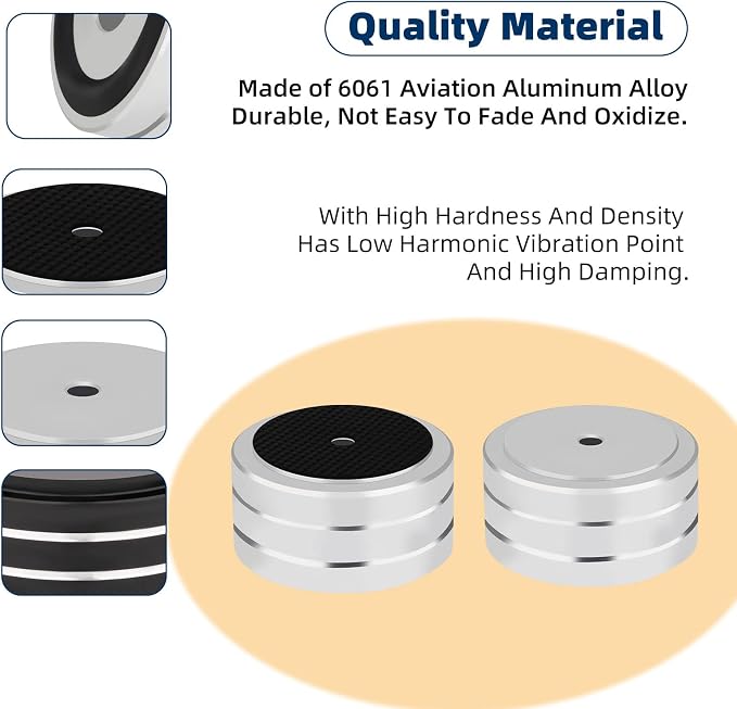 Monosaudio Isolation Feet HiFi Feet 4Pcs 40x20mm Aluminum Universal Turntable - Image 5