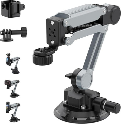 Geyo Camera Suction Cup Mount, Aluminum Alloy Multi-Function Shock Absorber Arm by Geyo