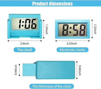 Small Electronic Dashboard Car Time Clock Self-Adhesive Mini Car Electronic - Image 2